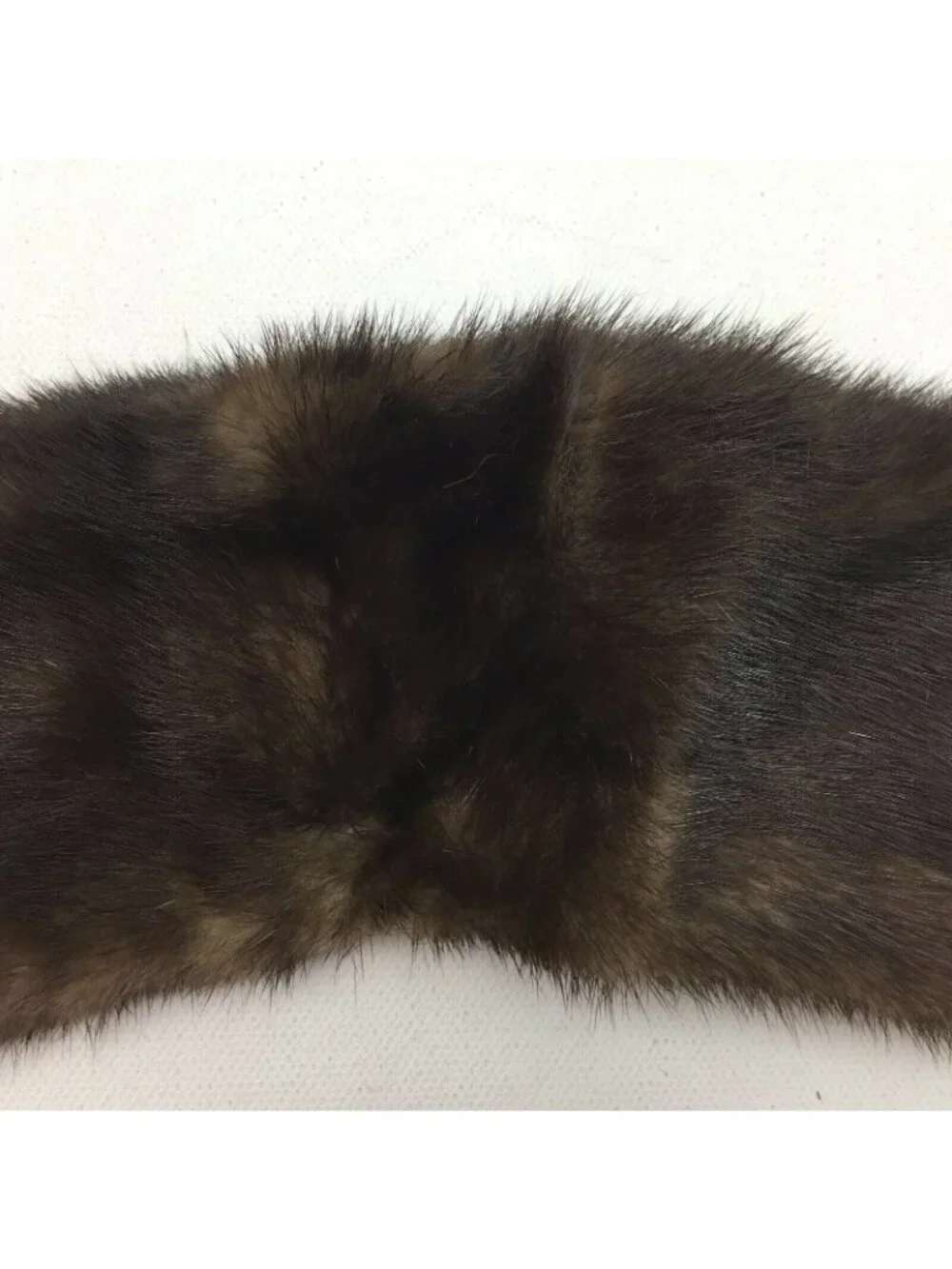 Vintage 1950s Women's Brown Fur Collar Scarf Wrap Neck Warmer